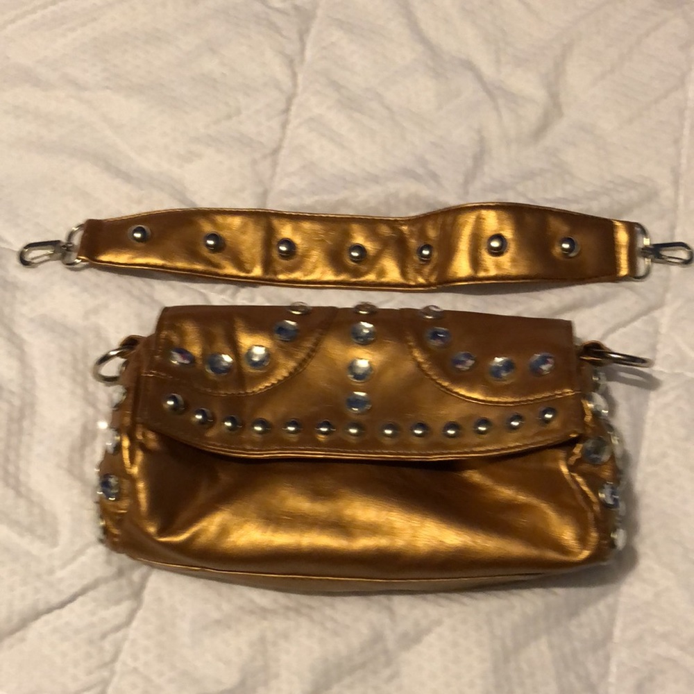 Golden patent leather New purse.